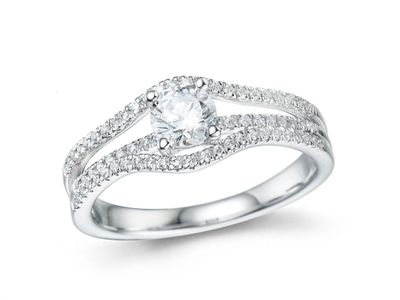 Bague or 18 carats et diamants