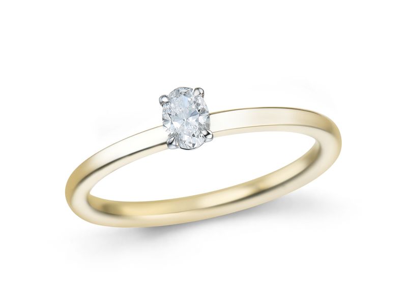 Bague or 18 carats et diamants