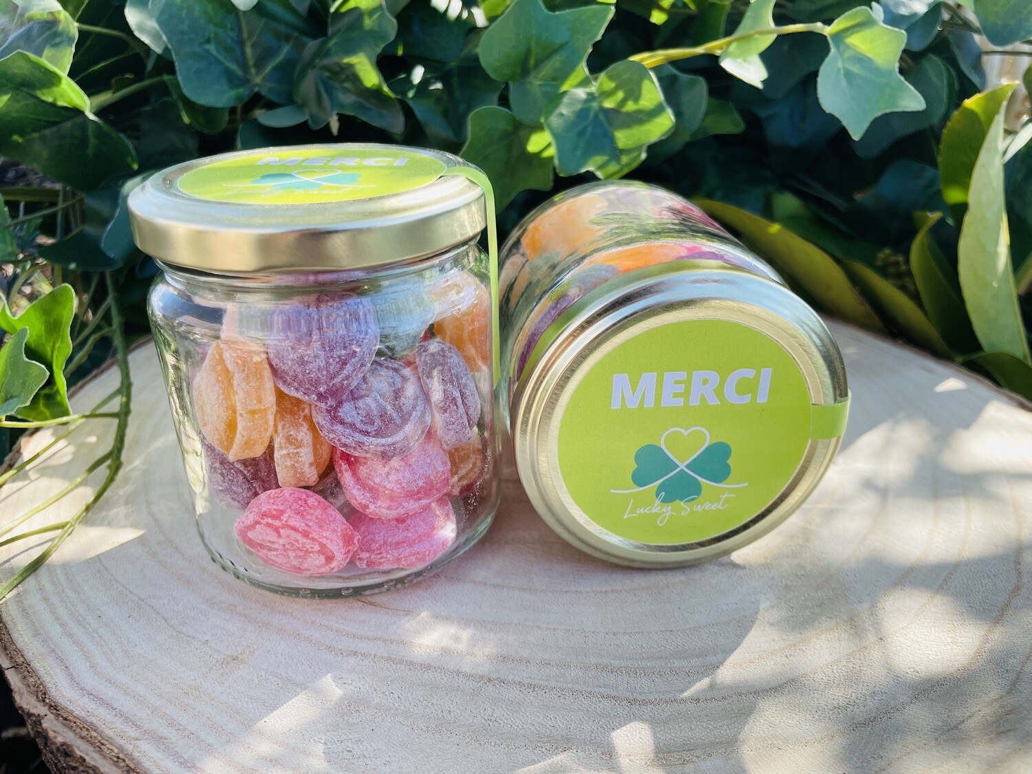 Bocal MIX - Etiquette &quot;Merci&quot;