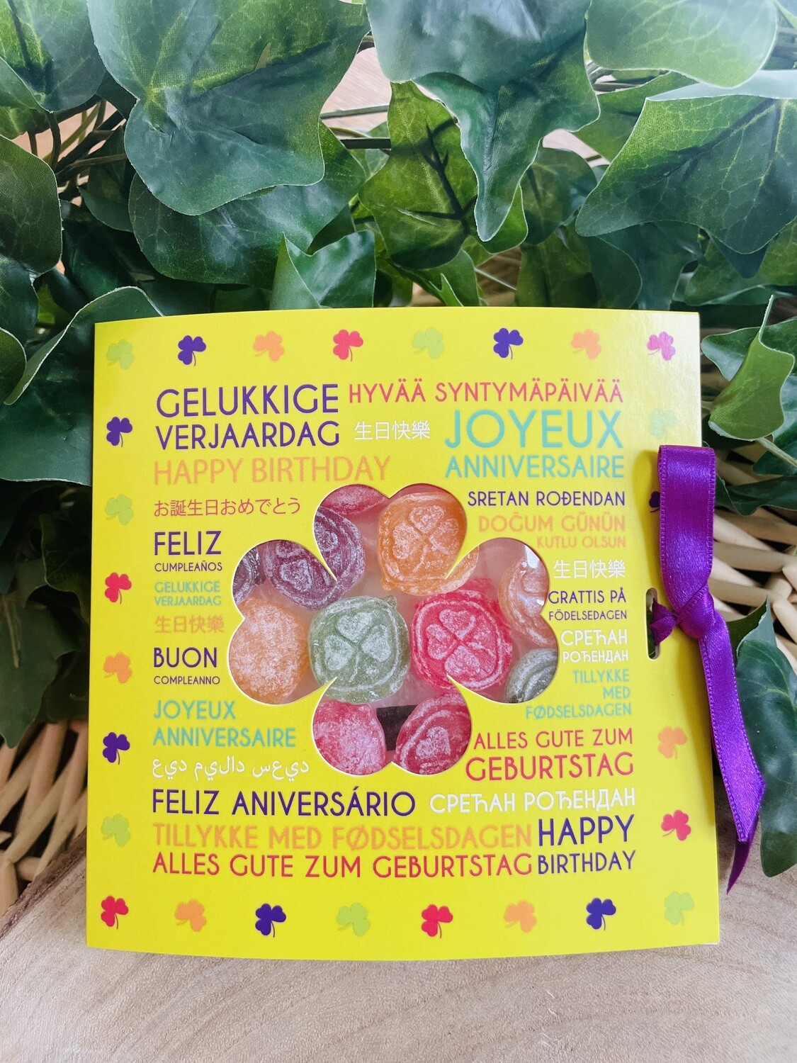 Carte gourmande &quot;Joyeux Anniversaire&quot;