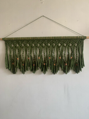 Large Boho wallhanging with Copper Beads