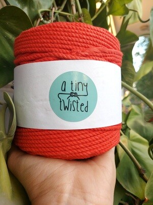 3mm Twisted - Red