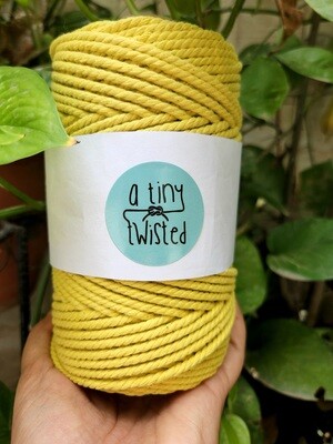 3mm Twisted - Lemon Yellow