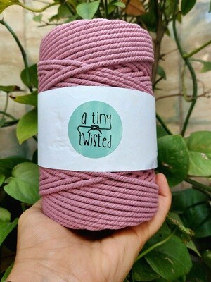 4mm Twisted  -Dusty Rose