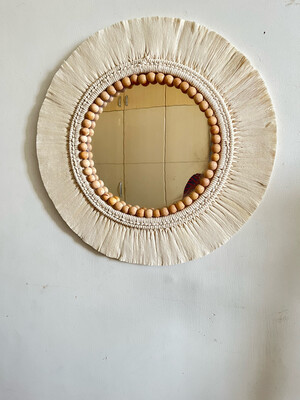 Wooden Beads Mirror