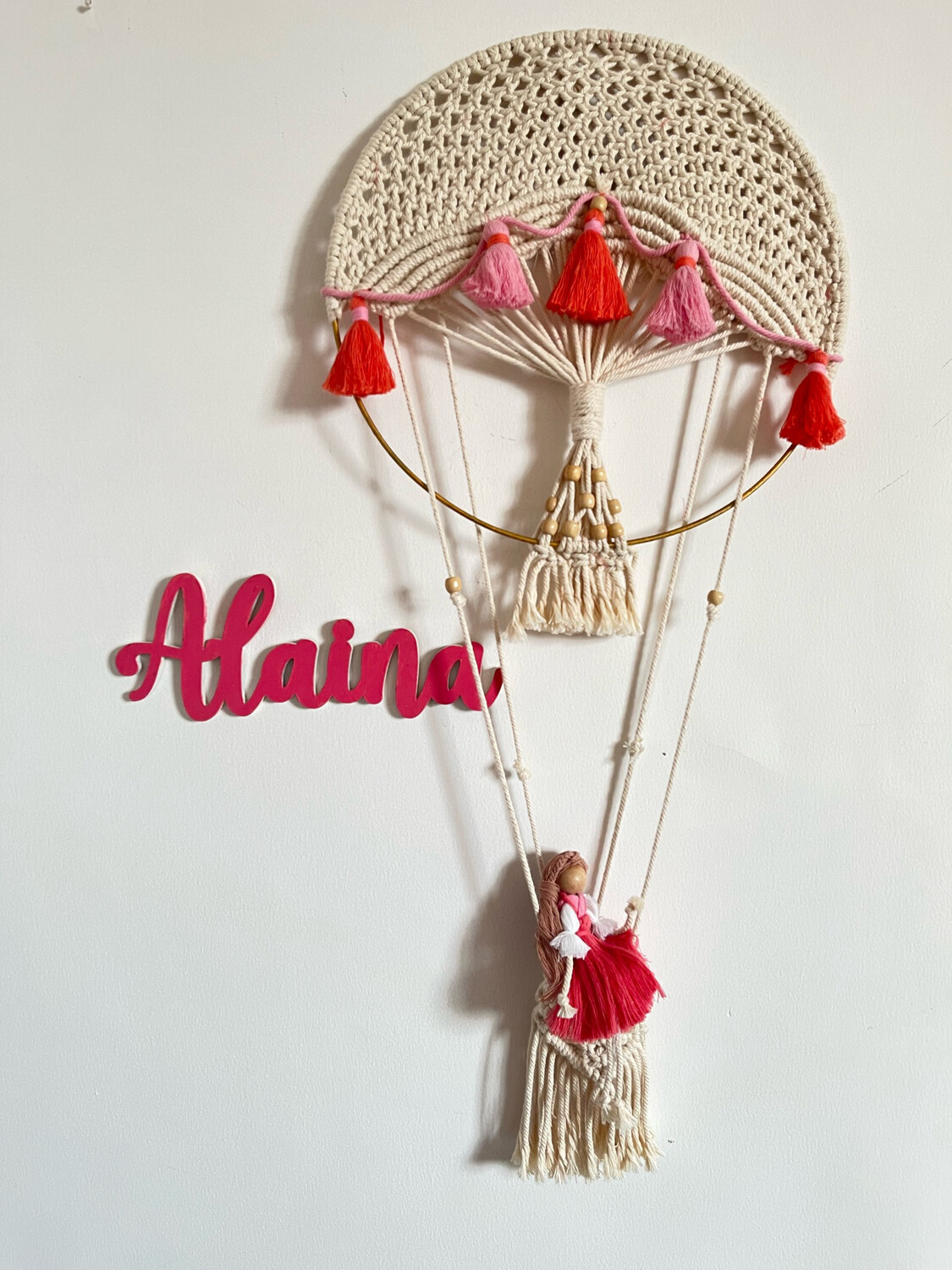 Hot Air Balloon Nursery Deco | Hot Air Balloon | Children's Bedroom Deco | Parachute Wallhanging