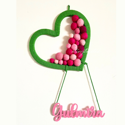 Personalised Kids Nameplate - Heart