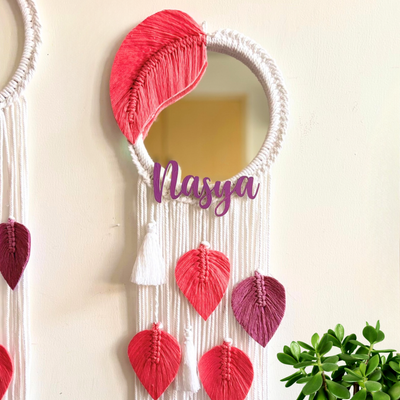 Macrame Mirror / Nameplate