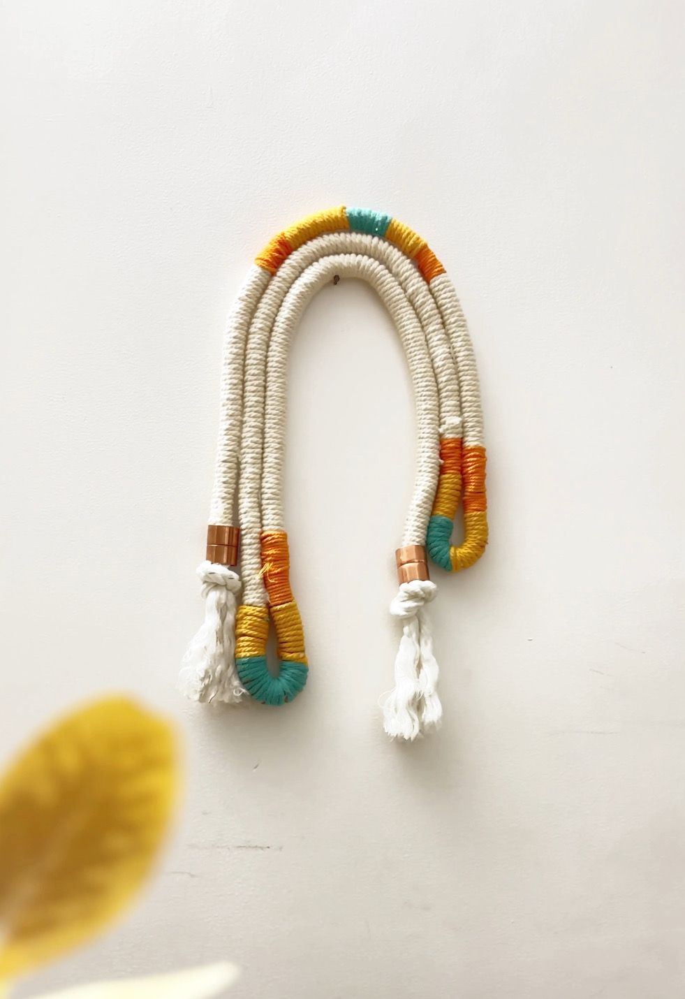 Wall hanging With Copper Beads
