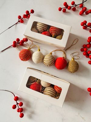 Christmas Ball Ornaments Set Of 5