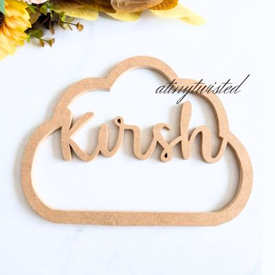 MDF Name Cutout With Shapes
