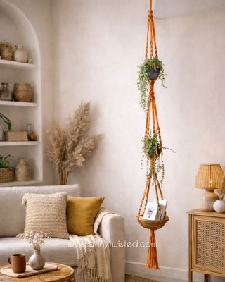 Three tier plant hanger
