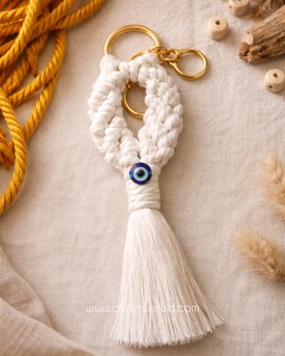 Boho Keyring With Evil Eye  | Bag Charms