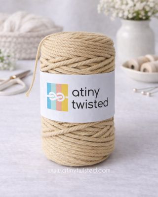 Lime yellow- 4mm Twisted