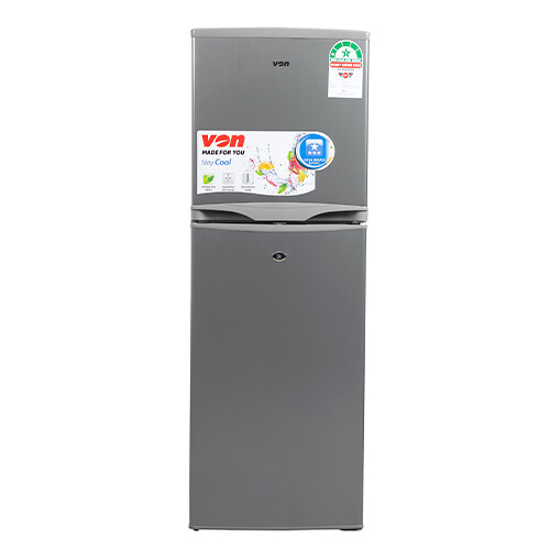 VON Double Door Fridge 144L - Silver
