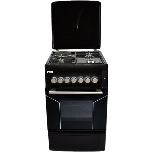 Von  3 Gas + 1 Electric Cooker - Black