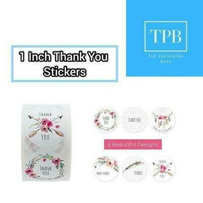 1 inch Thank you stickers