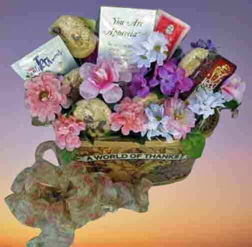 A World of Thanks - Thank You Cookie Bouquet Gift Basket