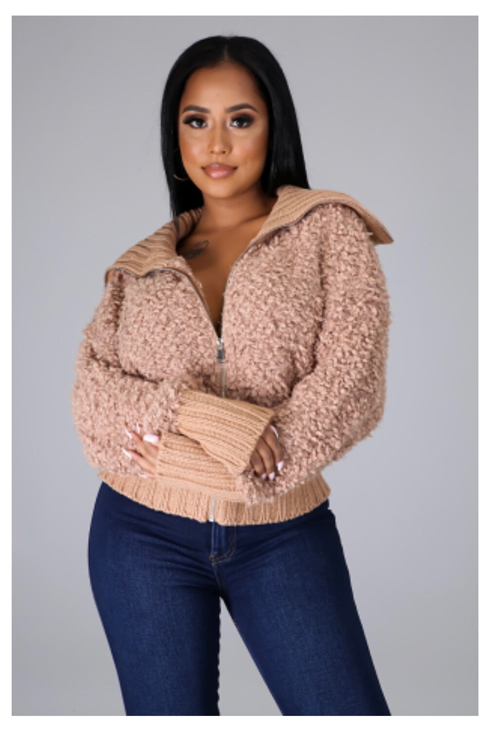 KIMBERLY JACKET - CAMEL (LARGE)