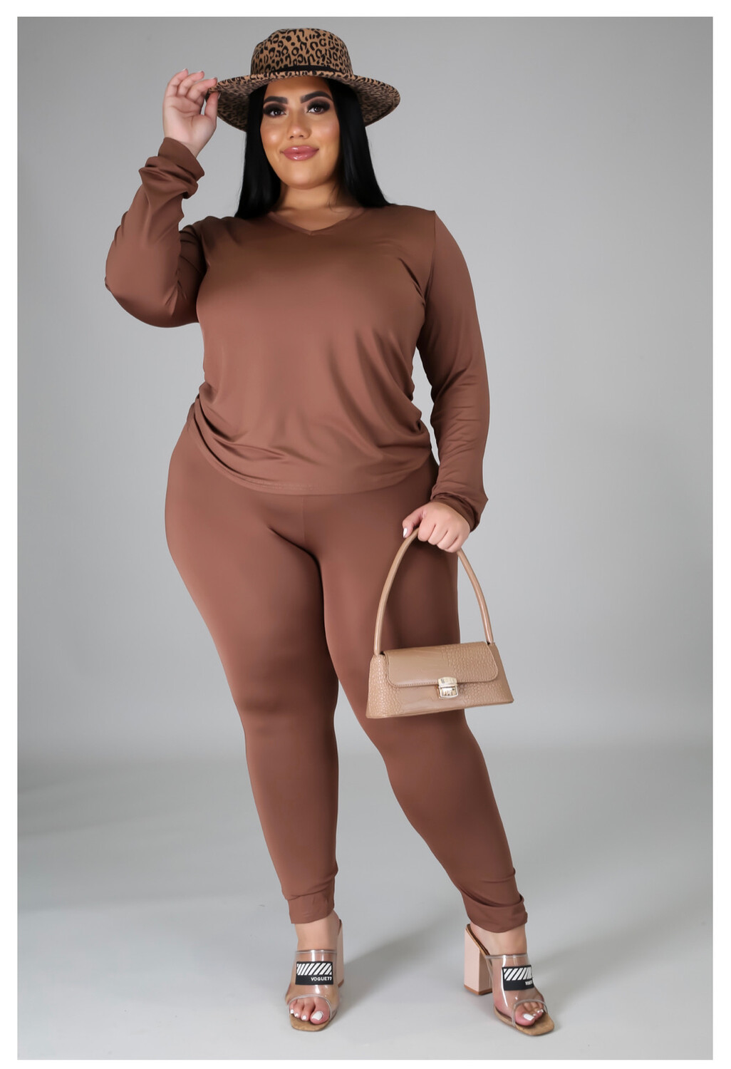 MAXINE PANT SET - COFFEE (3XL)