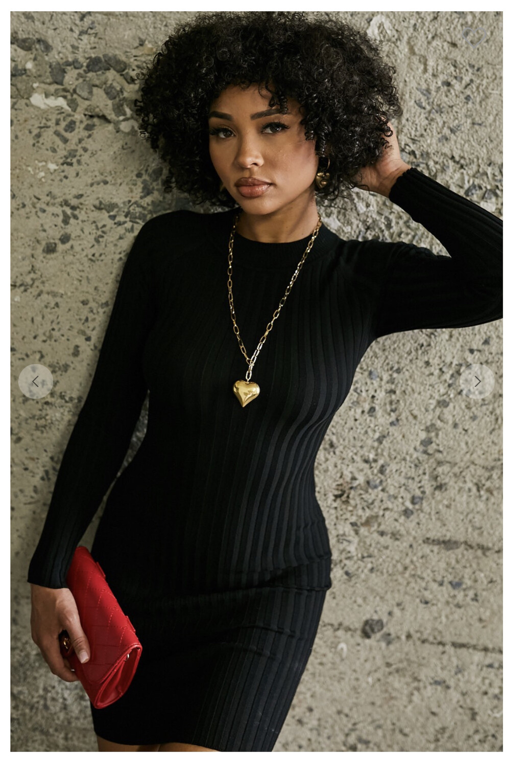 BETH LONG SLEEVE DRESS - BLACK (LARGE)