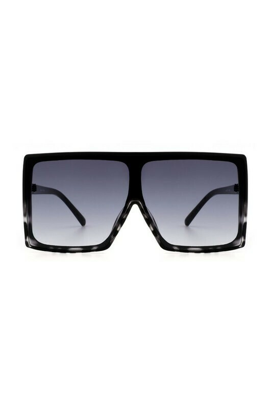 Felicia Oversize Sunglasses - Grey &amp; Blk