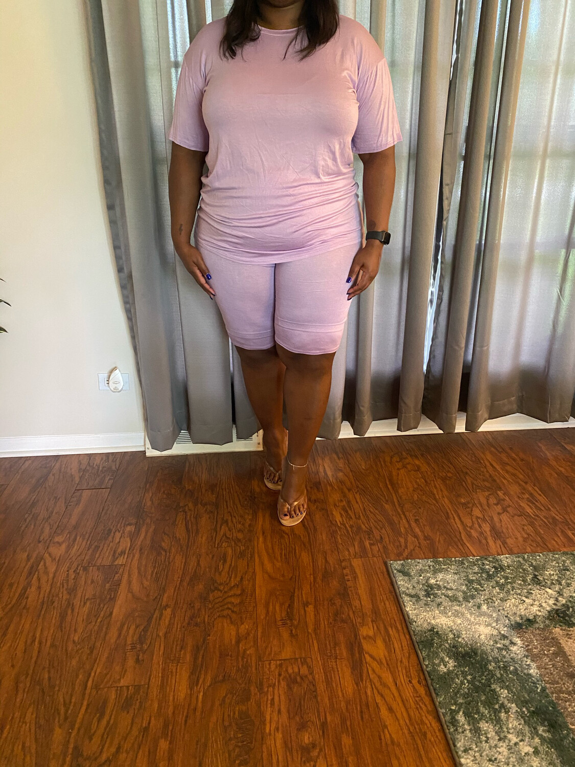 KC BIKER SHORT SET - LAVENDER 3XL