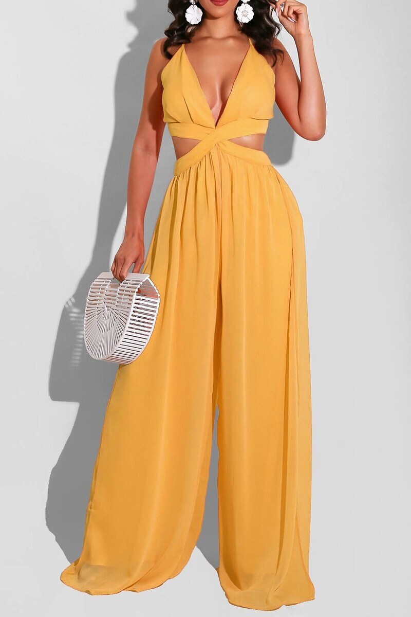 KAIA JUMPSUIT - YELLOW (LARGE)