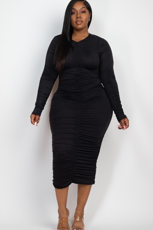 BLACK GABRIELLE DRESS (1XL)