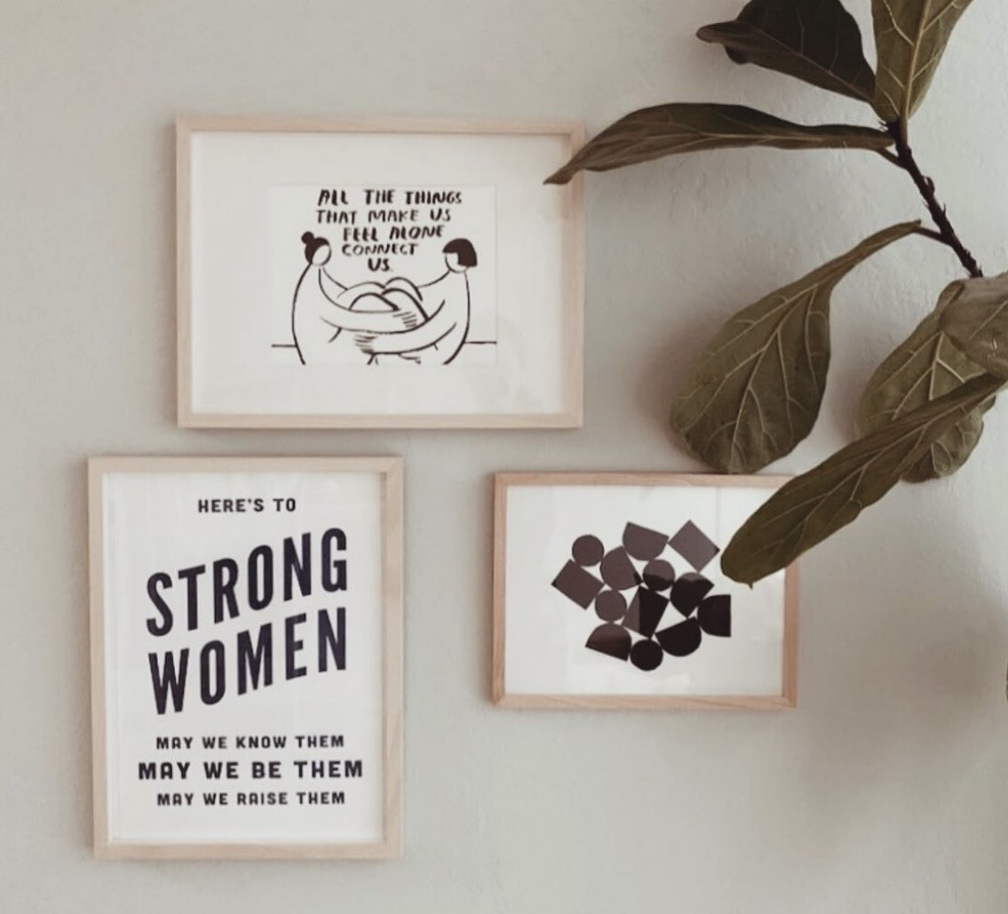 The Bee & The Fox Here's To Strong Women Letterpress
