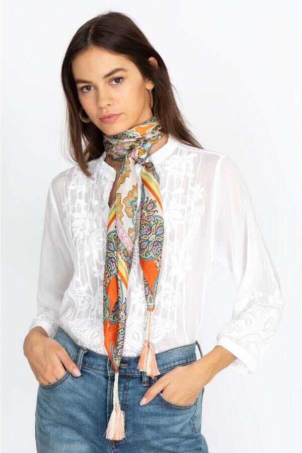Johnny Was Summer Paisley Scarf