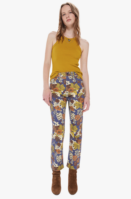Mother High Waisted Rider Ankle in Buncha Blooms