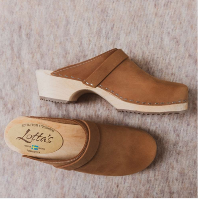 Lotta from Stockholm Classic Brown Nubuck Clog