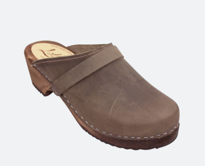 Lotta from Stockholm Classic Taupe Oiled Clog