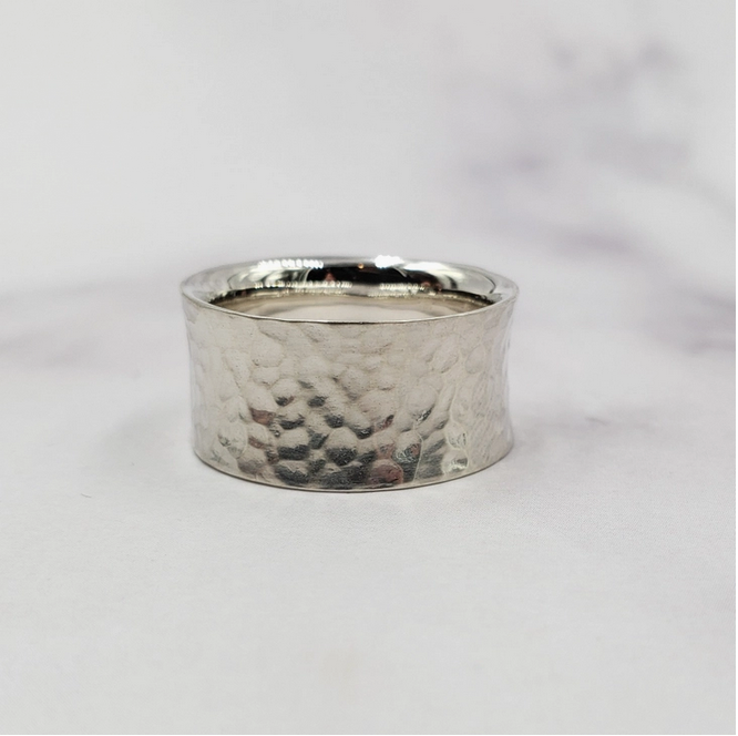 Sinead Cleary Sterling Hammered Concave Band