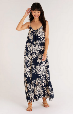 Z Supply Rocco Abstract Leaf Maxi Dress