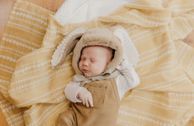 Mini Wander Muslin Swaddle Baby Blanket in Terrain Citrus