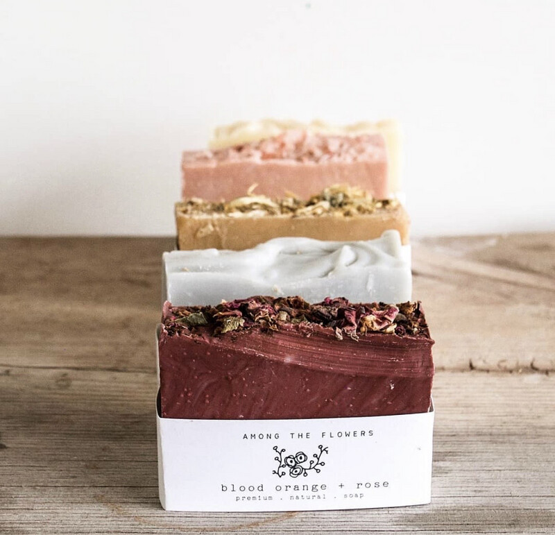 Among the Flowers Cold Pressed Soap in  Blood Orange and Rose ATF42