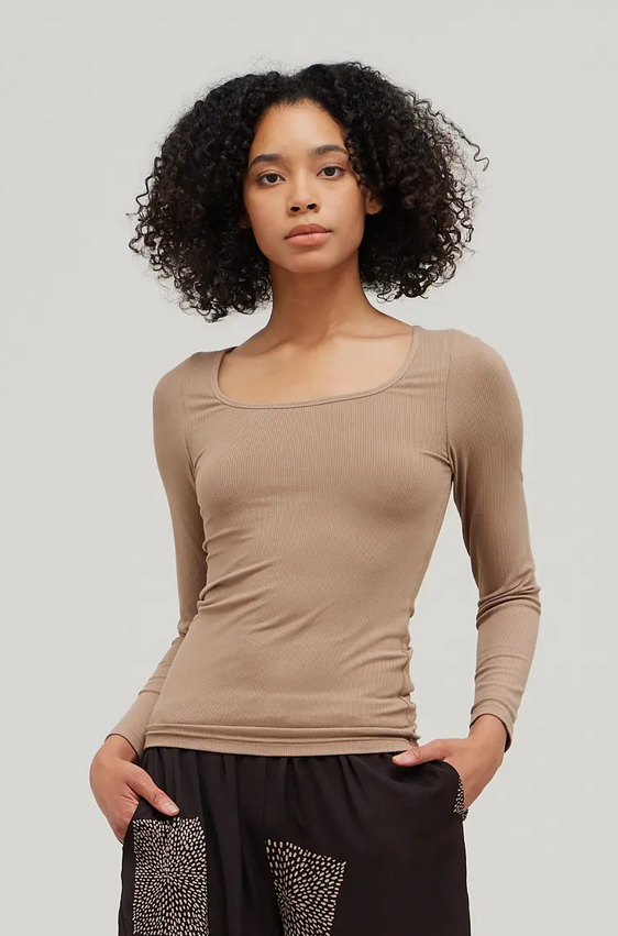 Grade &amp; Gather Solid Rib Crop Top