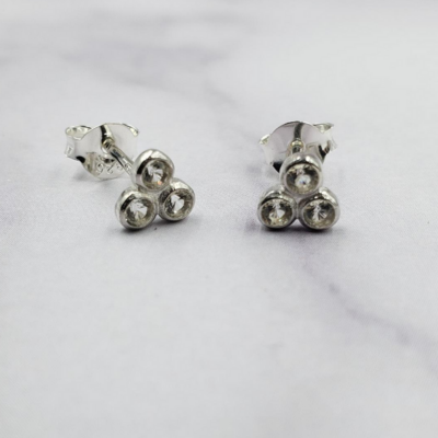 Sinead Cleary SC1205 Sterling Three CZ Studs
