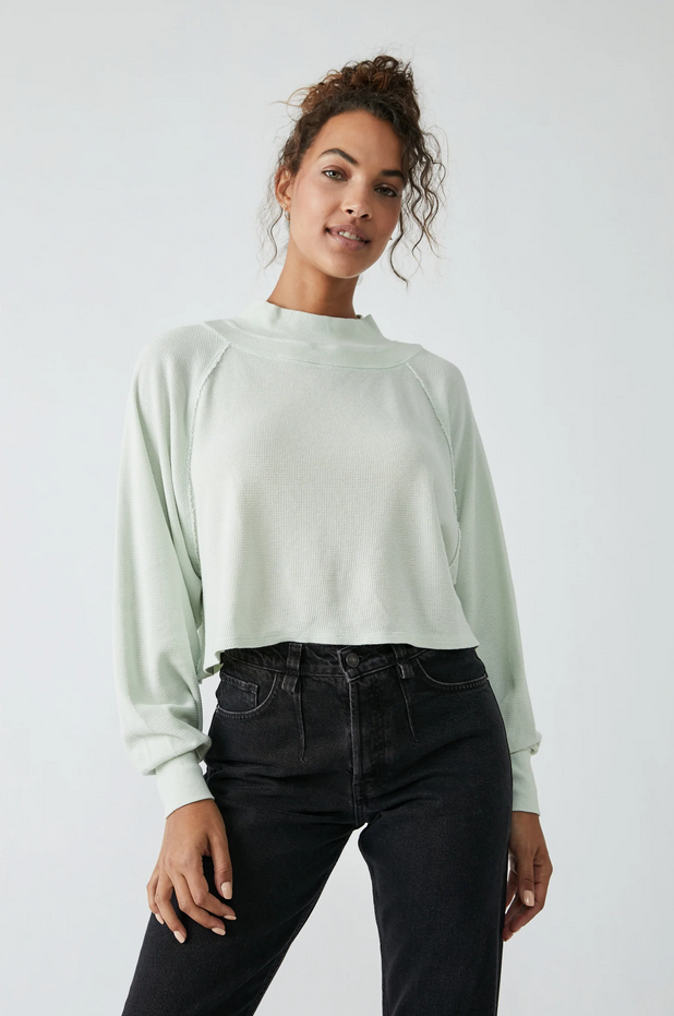 Free People Fun Times Turtle Thermal Pullover (2 Colors)