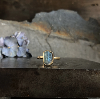 Emilie Shapiro Guardian Ring Size 6 Labradorite ES13