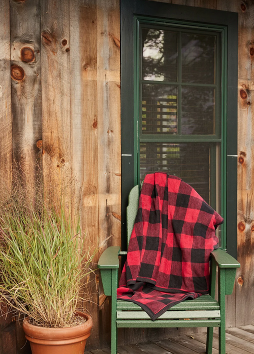 Chappy Wrap Buffalo Check Red Blanket