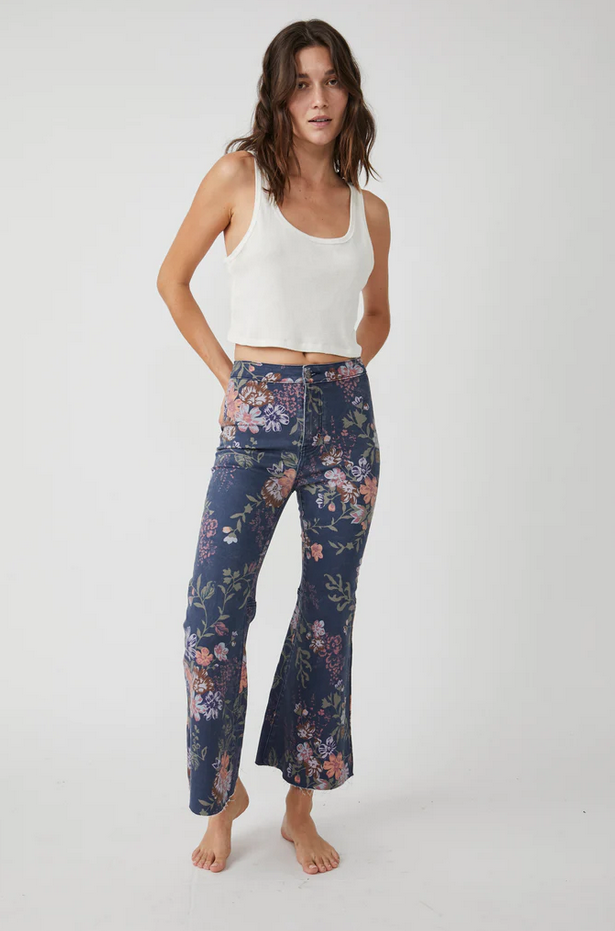 Free People Youthquake Printed Crop Flare