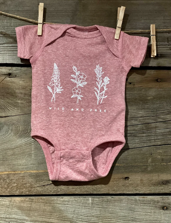 Made of Mountains Wild and Free Onesie