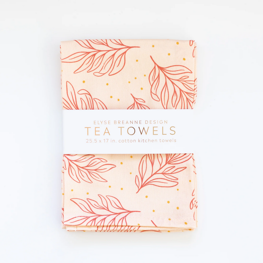 Elyse Breanne Design Pink Sage Tea Towel EB1