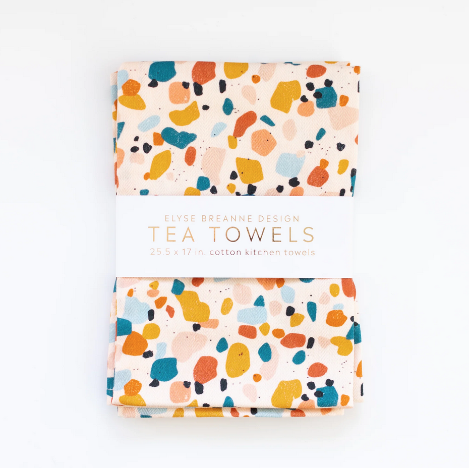 Elyse Breanne Design Pink Terrazzo Tea Towel EB2