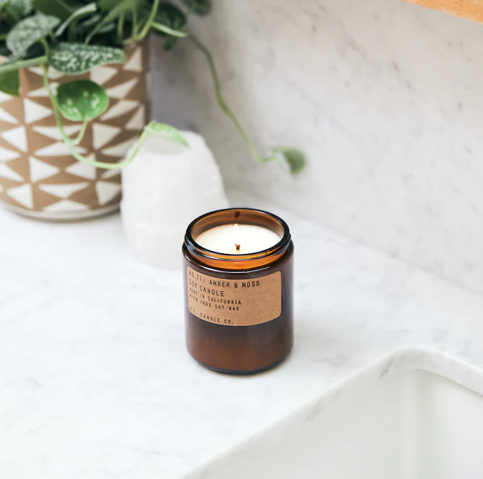 P.F. Candle Co. Amber &amp; Moss - 7.2oz Soy Candle