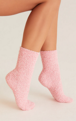 Z Supply 2-Pack Stripe Plush Socks Pink Cherry