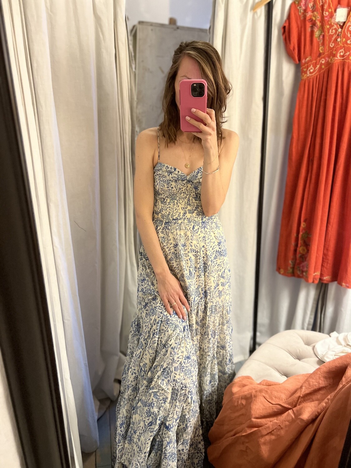 Free People Sundrenched Printed Maxi Dress 